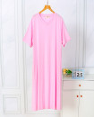 Super Soft Bamboo Causal Nightgowns Summer Women Dress B011 Pink